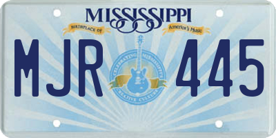 MS license plate MJR445