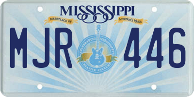 MS license plate MJR446