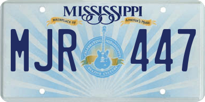 MS license plate MJR447