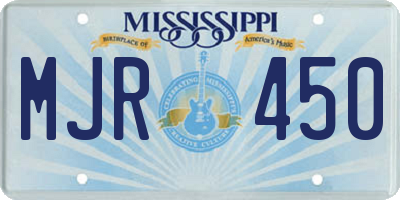 MS license plate MJR450