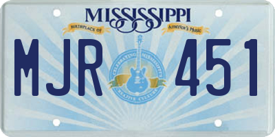 MS license plate MJR451