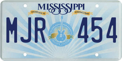 MS license plate MJR454