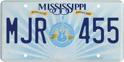 MS license plate MJR455
