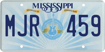 MS license plate MJR459