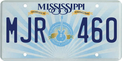 MS license plate MJR460