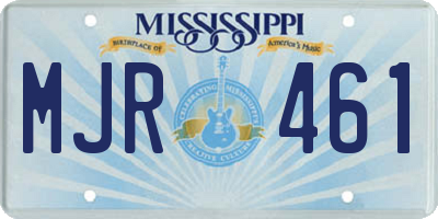 MS license plate MJR461
