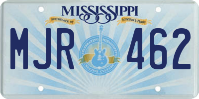 MS license plate MJR462