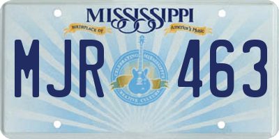 MS license plate MJR463