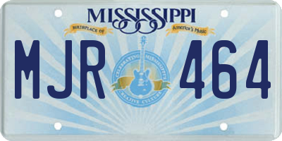 MS license plate MJR464