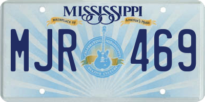 MS license plate MJR469