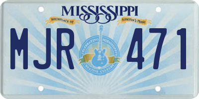 MS license plate MJR471