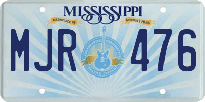 MS license plate MJR476
