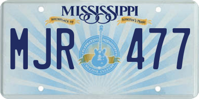 MS license plate MJR477