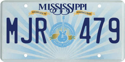 MS license plate MJR479