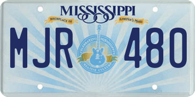 MS license plate MJR480