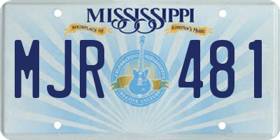 MS license plate MJR481