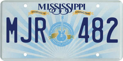 MS license plate MJR482