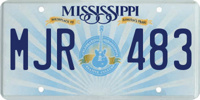 MS license plate MJR483