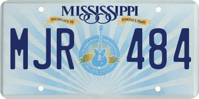 MS license plate MJR484