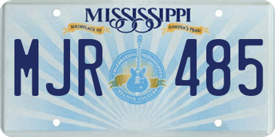 MS license plate MJR485
