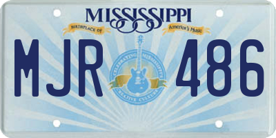 MS license plate MJR486