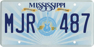 MS license plate MJR487