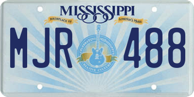 MS license plate MJR488