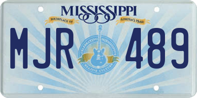 MS license plate MJR489