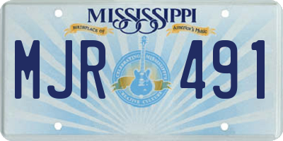 MS license plate MJR491
