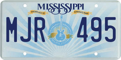 MS license plate MJR495