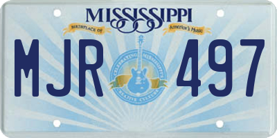 MS license plate MJR497