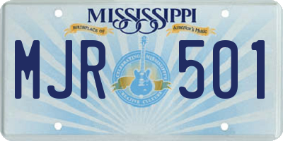 MS license plate MJR501