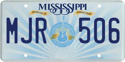MS license plate MJR506