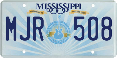 MS license plate MJR508