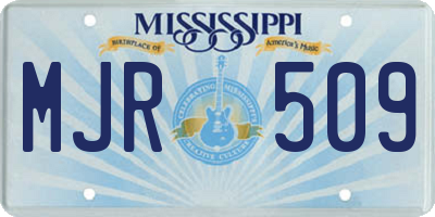 MS license plate MJR509