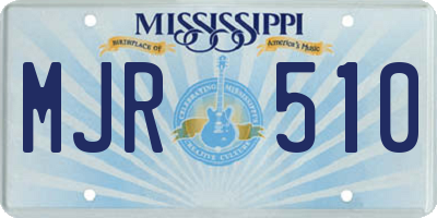MS license plate MJR510