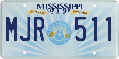 MS license plate MJR511