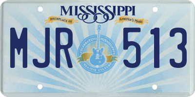 MS license plate MJR513