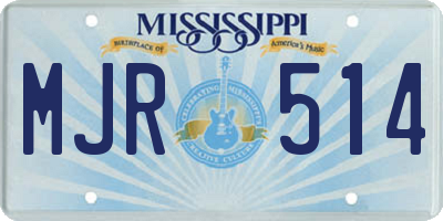 MS license plate MJR514
