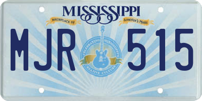 MS license plate MJR515
