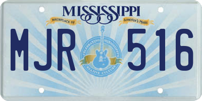 MS license plate MJR516