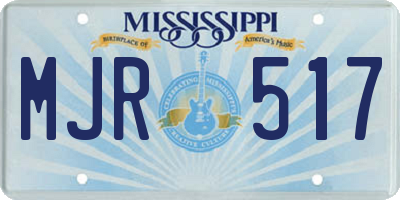 MS license plate MJR517