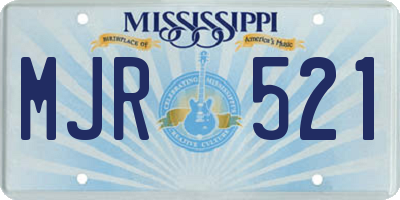 MS license plate MJR521