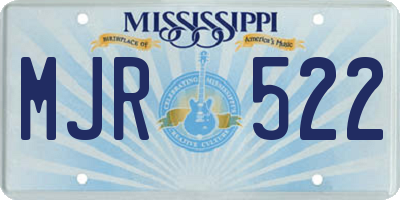 MS license plate MJR522