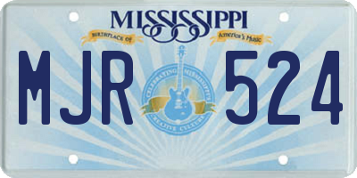 MS license plate MJR524