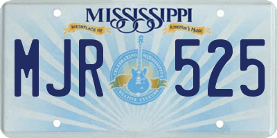 MS license plate MJR525