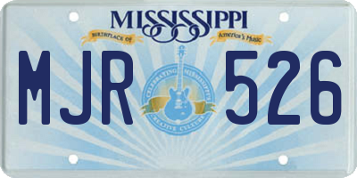 MS license plate MJR526