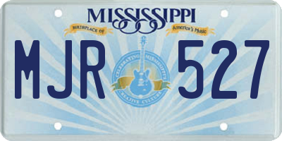 MS license plate MJR527