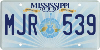 MS license plate MJR539