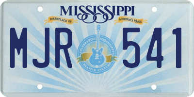MS license plate MJR541